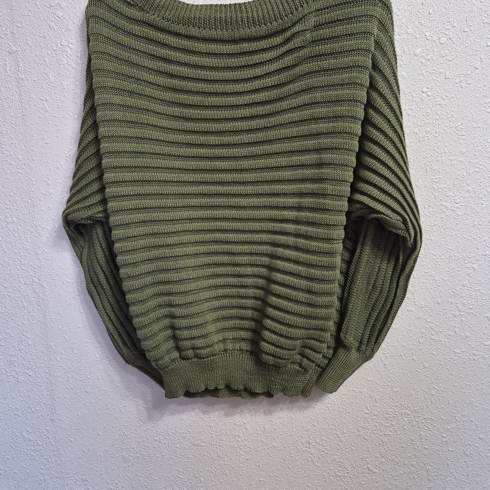 SHEIN Off-Shoulder Olive Sweater - Picture 2 of 2